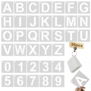 6 Inch Letter Stencils Numbers Craft Stencils, 36 Pcs Alphabet Stencils Letter - Picture 1 of 8