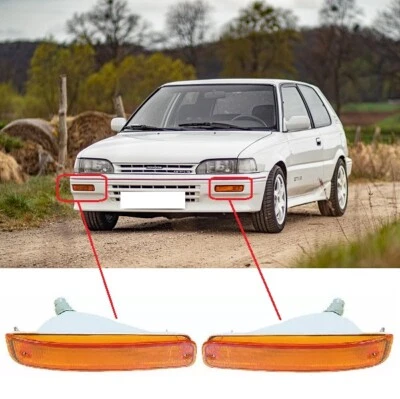 NEW FOR TOYOTA COROLLA E9 GTI 1987 - 1994 FRONT BUMPER INDICATOR LAMP PAIR SET - Image 1 of 3