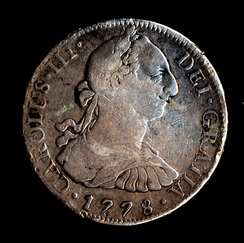 Lovely America's First Dollar Silver 8 Reales Mexico Mo FF 1778 * Scarce Cover