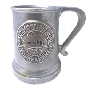 Silver Metal Stein Mug DR. G.C. HORN MEMORIAL TOURNAMENT Pewter Preowned Condit. - Picture 1 of 10