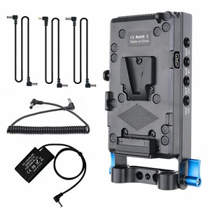 V-mount Plate D-Tap+Dummy Battery+15mm Rod Clamp Set for Panasonic S1 S1H S1R M - Picture 1 of 10