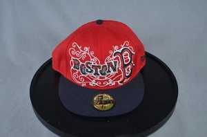Cappello New Era Boston Red Sox 59Fifty 5950 7 3/8 aderente rosso nuovo ricamato - Foto 1 di 6