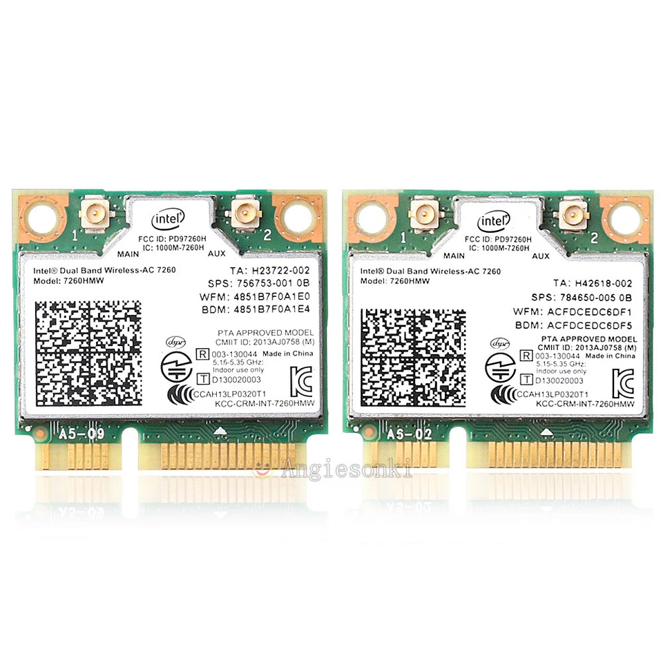 HP EliteBook 840 ZBOOK 14 15 17 Intel 7260 AC 876M 784639-005 Wireless Wlan Card - Image 1 of 4