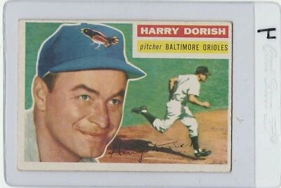 1956 TOPPS #167 HARRY DORISH WHITE BACK WB RARE BALTIMORE ORIOLES WOW LOW POP SP - Image 1 of 2