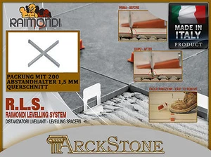 ARCKSTONE RLS RAIMONDI LEVEL LEVELLING SYSTEM 200 Kreuz Distanzscheiben 1,5 mm - Picture 1 of 1