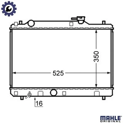 RADIATOR ENGINE COOLING CR 743 000S FOR SUZUKI G13BA/G13BB 1.3L G16B 1.6L 4cyl - Image 1 of 4