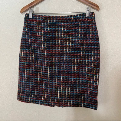 Kate Spade Judy Pop Colorido Boulce Tweed Lana Tejido Lápiz Falda 8 Foto 1 de 4