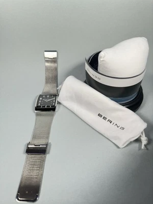 BERING Men Silber Glänzend Solar Herren Armbanduhr Edelstahl Armband Saphir Glas - Bild 1 von 4