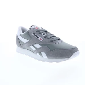 Reebok Classic Nylon Mens Gray Suede Lace Up Lifestyle Sneakers Shoes 7.5 - Picture 1 of 8