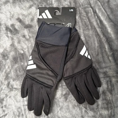 Adidas Warm COLD.RDY Running Comfort Gloves Black  Adult Mens L/XL Touch Screen - Image 1 of 4