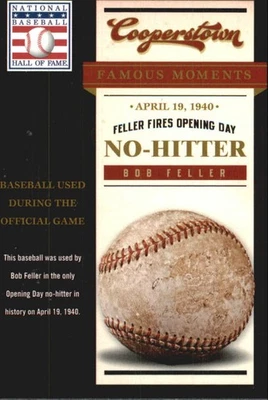 Panini Cooperstown Famous Moments #16 2012 Bob Feller - BB Foto 1 de 2