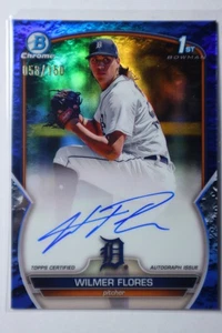 2024 Bowman Chrome Wilmer Flores Auto Blue Crator /150 #CPA-WF - Picture 1 of 2