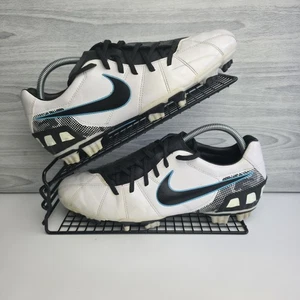 Nike Football Boots Mens Size 8.5 Total 90 Laser Shoot III Black White FG Retro - Picture 1 of 13