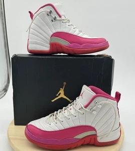 Nike Air Jordan 12 Retro GG Vivid Pink 510815-109 7Y Womens 8.5 Sneakers No Box - Picture 1 of 21