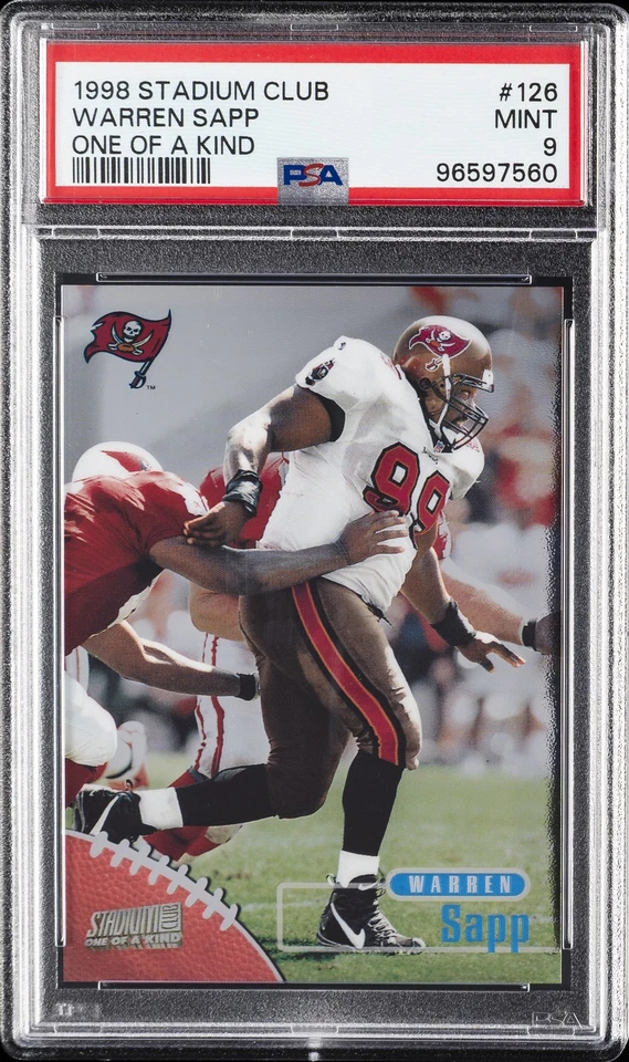 1998 STADIUM CLUB ONE OF A KIND #126 WARREN SAPP 139/150 PSA 9 - Image 1 of 2