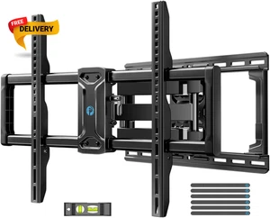 Vollbewegliche TV Wandhalterung für 42-85 Zoll Flachbildschirm LED TV bis 132Lbs Swi... - Bild 1 von 12