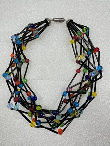 Atemberaubende Marina e Susanna VERSENDETE Murano mehrfarbige Glas Halskette - Verkauf wie abgebildet - Bild 1 von 15