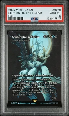 PSA 10 Magic the Gathering Sephiroth, the Savior Showcase Foil Final Fantasy - Image 1 of 2