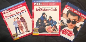 JOHN HUGHES BLU-RAY LOT SIXTEEN CANDLES THE BREAKFAST CLUB FERRIS BUELLER'S DAY - Picture 1 of 2