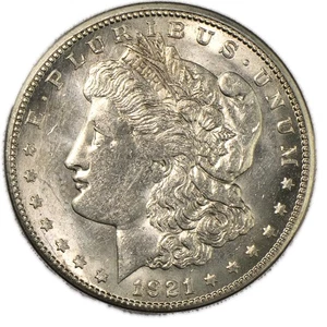 Dólar de plata Morgan 1921-S San Francisco sin circular BU+ - Imagen 1 de 2