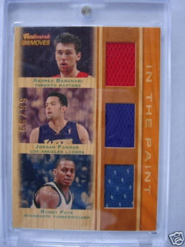 07-08 TOPPS TRADEMARK MOVES BARGNANI, FARMAR, FOYE #/99 - Image 1 of 1