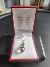 Wearside Glass Sculptures Silver Drop Necklace FREE UK POSTAGE