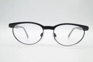 Vintage Stepper SI 515 Schwarz Silber Oval Brille Brillengestell eyeglasses NOS - Bild 1 von 6