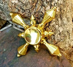 Gold Fidget Spinner Toy Metal Boys Girls Adults Kids ADHD Stress Relief Focus - Picture 1 of 11