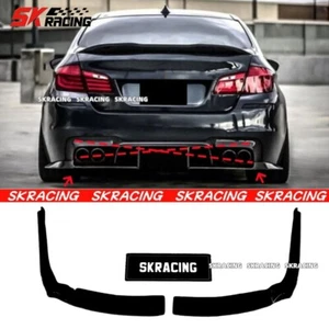 2PCS Glossy Black Rear Bumper Diffuser Splitter Fits 2011-2016 BMW F10 M5 Sedan - Picture 1 of 10