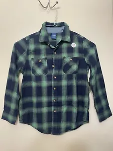 Neu mit Etikett Jungen Arizona Jeans Co Marke Langarm Flanell Größe S 8 grün - Bild 1 von 5