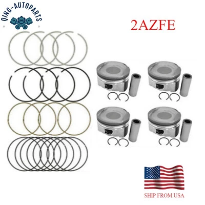 2.4L Pistons & Rings Kit For Toyota 2AZFE Camry RAV4 Scion tC XB 13211-28112-A0 Foto 1 de 4