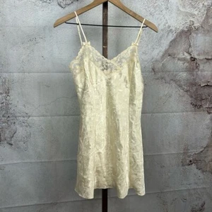 VICTORIA'S SECRET vintage chemise size S satin lace bow coquette slip dress Y2K - Picture 1 of 5