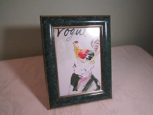 Vintage 1938 Vogue Magazine Carl Erickson Cover Framed Color Art Picture Print - Picture 1 of 11