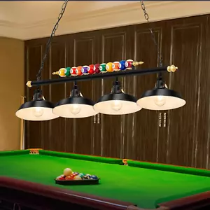 Adjustable Pool Table Lights for 7'-8' Table Billiard Light Hanging Pool Table L - Picture 1 of 6