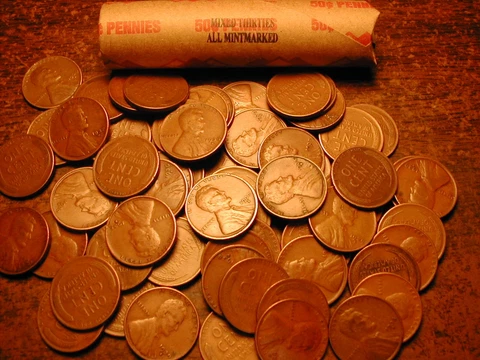 LINCOLN WHEAT CENT PENNY ROLL MIXED 30'S ALL MINTMARKED!!! D&S MINTS ONLY!!! Cover