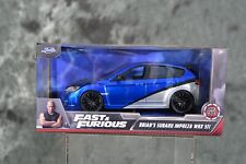 Jada Fast & Furious 1:24 Brians Subaru Impreza WRX STI DieCast Car FAST Shipping