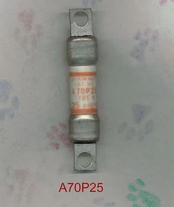 NUEVO SHAWMUT A70P25 FUSIBLE A70P 25 amperios A70P25-4 700 voltios - Imagen 1 de 3