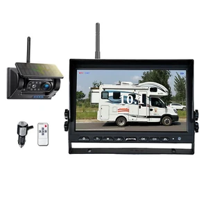 10.1" Wireless Monitor DVR Solar Magnet Portable Backup Camera For Truck Trailer - Picture 1 of 15