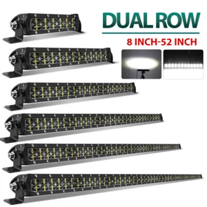 6D Dual Row Led Work Light Bar Combo Beam For Driving 4x4WD Offroad SUV ATV Boat - Picture 1 of 19