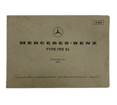 DE COLECCIÓN MERCEDES-BENZ TIPO 190 SL CATÁLOGO C 1959 páginas originales bonito 4 idiomas Foto 1 de 4