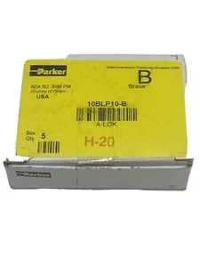 BOX MIT 5 NEUEN PARKER 5/8 ZOLL ROHR MESSINGSTOPFEN 10BLP10-B - Bild 1 von 3