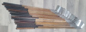 16 antike Vintage Lefty 1900-1930 Linkshand Hickory Holz Schaft Golfschläger - Bild 1 von 12