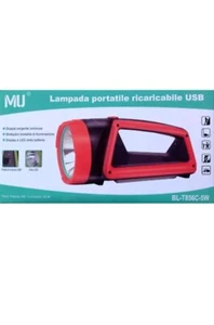 Torcia LED Lampada Portatile Lavoro Escursionismo Ricaricabile Da Presa USB - Foto 1 di 3