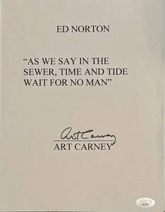 Art Carney Autographed Signed Piece of Paper (JSA) - Picture 1 of 1