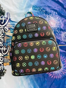 Disney Parks Pride Collection Marvel Loungefly Mini Backpack Rainbow Icons - Picture 1 of 1