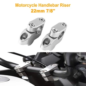 2PCS 7/8" 22mm Motorcycle HandleBar Bar Mount Clamps Risers For Dirt Bike ATV US - Picture 1 of 10