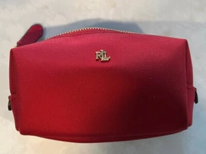 Ralph Lauren Cosmetic Case Makeup Bag Red - Picture 1 of 6