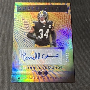2020 Illusions Superlativi Blue Terrell Edmunds Auto /75 Pittsburgh Steelers - Foto 1 di 4