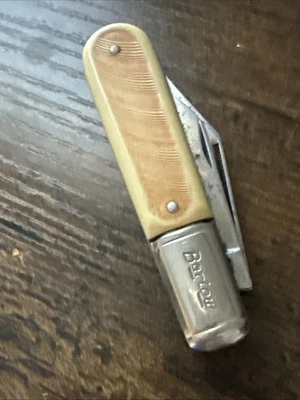 Vintage Colonial Barlow 2‑Blade Pocket Knife – Cream Delrin Handle – Made in USA - Image 1 of 4