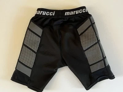 Mizuno Youth Boy's Size Medium Padded Baseball Sliding Shorts Black Gray - Image 1 of 4